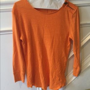 LRL By Ralph Lauren Orange Blouse